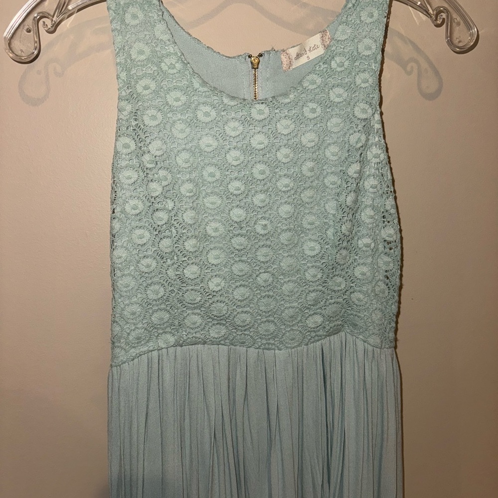 Altar’d State Mint Green Lace Maxi Dress Small
